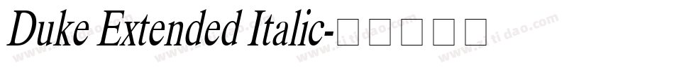 Duke Extended Italic字体转换